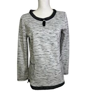 Neon Buddha Revery Top Shirt Gray Black Size Small Oversized Pockets New